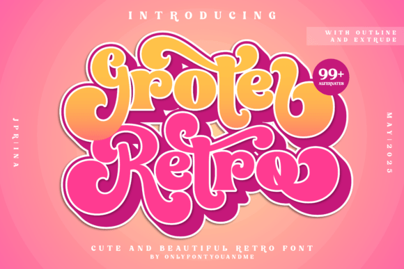 Groter Retro: Bold Script with a 70s Soul