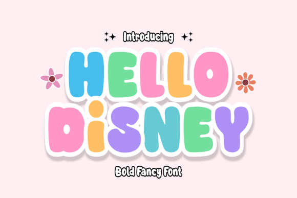 Hello Disney: A Playful Bubble Font for Creative Projects