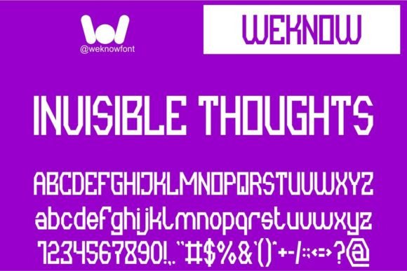 Invisible Thoughts: The Typeface for Bold, Modern Design