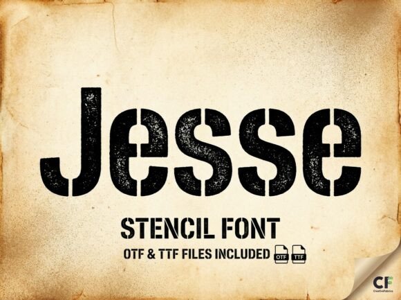 Jesse: The Stencil Font for Gritty Industrial Design