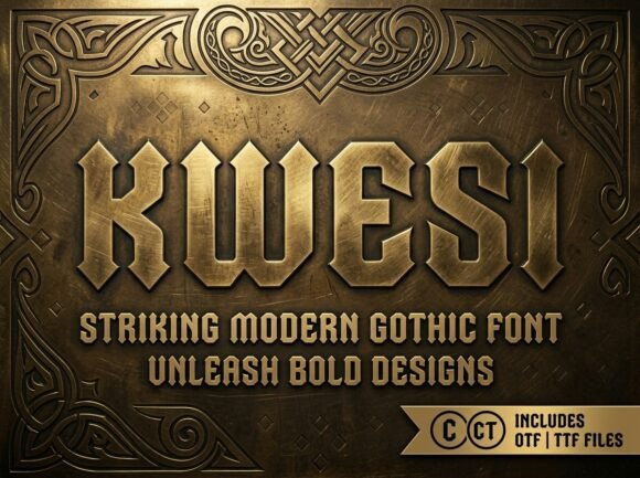 Kwesi: The Modern Gothic Typeface for Fearless Design