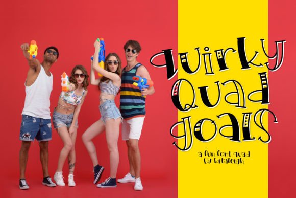 Quirky Quad Goals: A Font That Captures Playful Energy