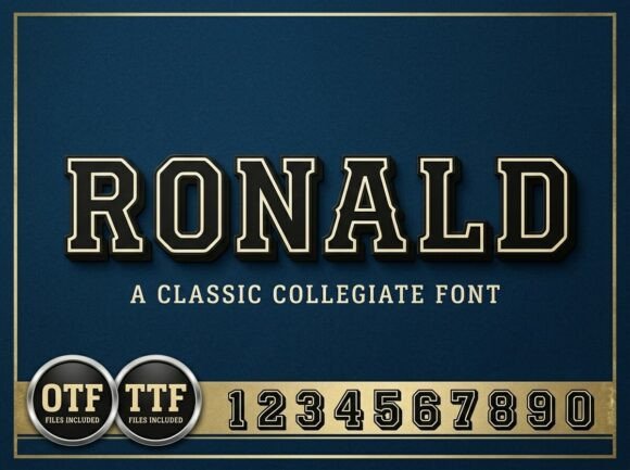 Ronald: The Definitive Collegiate Typeface for Varsity Spirit