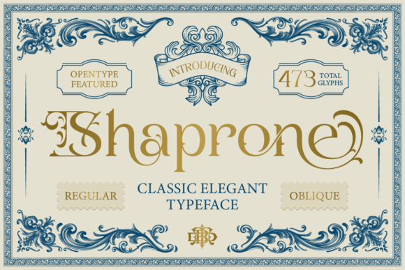 Shaprone: A Typeface for Timeless Elegance and Luxury