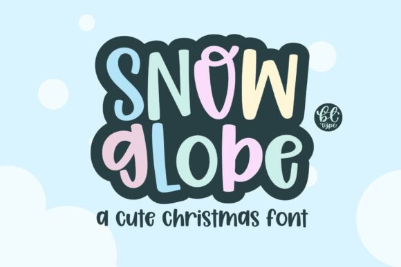Snow Globe: A Whimsical Christmas Font for Festive Designs