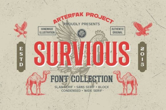 Survious: The Vintage Font Collection That Tells a Story